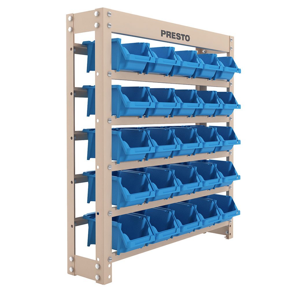 Kit Estante Gaveteiro com 25 Gavetas Nr. 3 Azul PRESTO-43002
