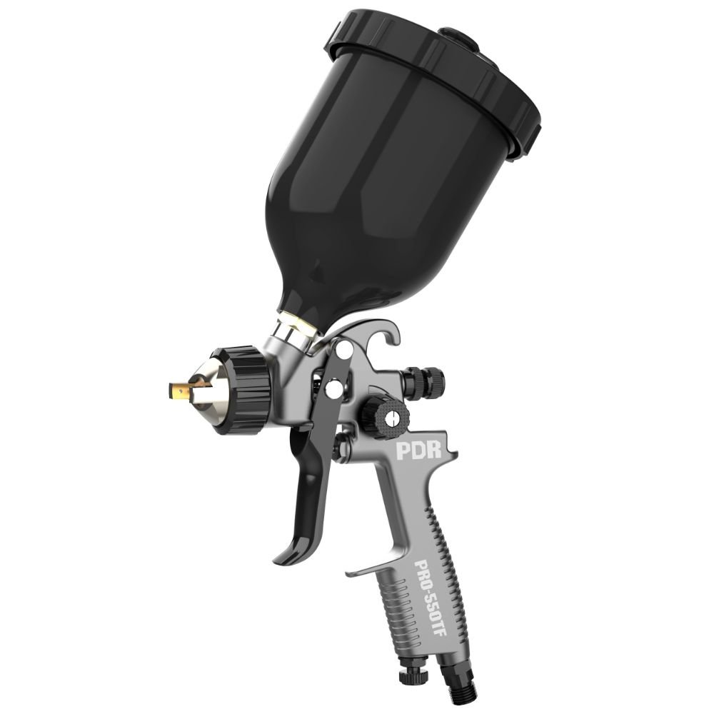 Pistola de Pintura HVLP Copo Preto 600ml Bico 1,4mm PDR-PRO-550TFP