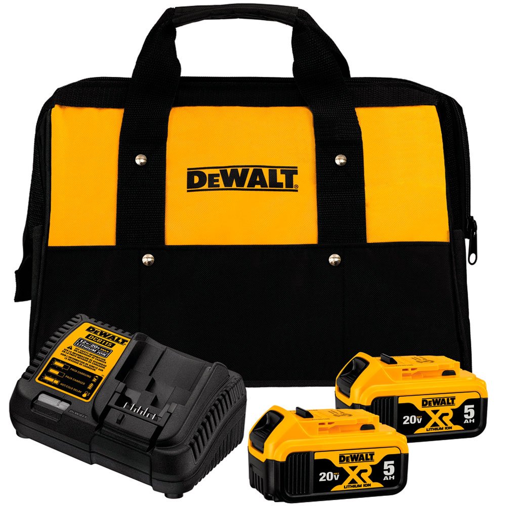 Kit 02 Baterias 20V Max 5,0Ah com Carregador DCB115 Bivolt DEWALT