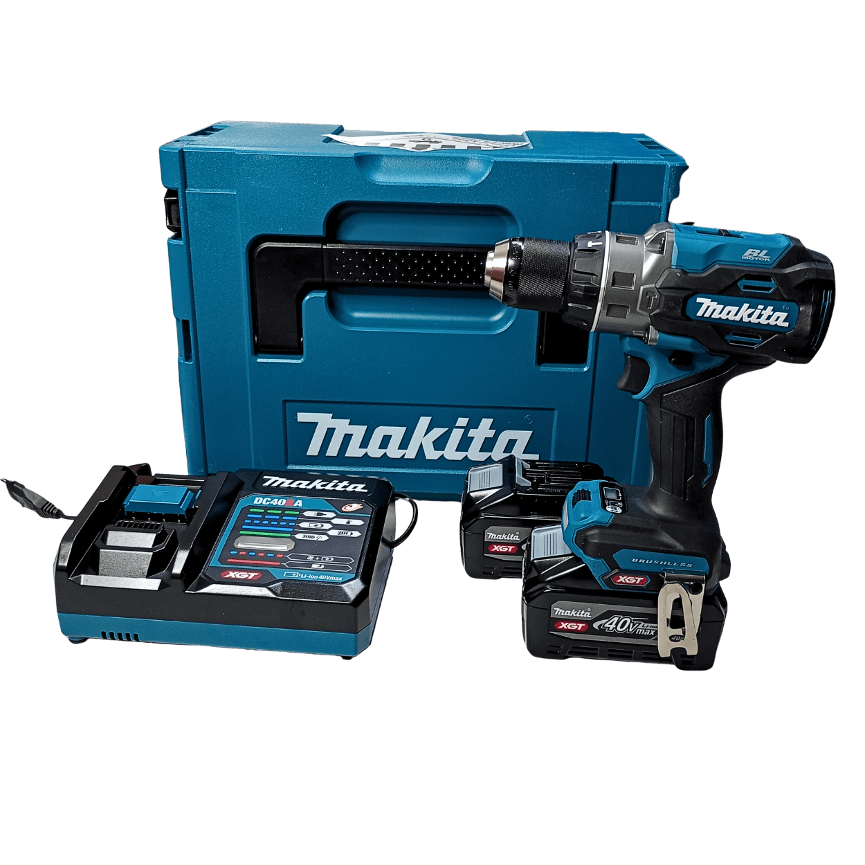 Kit Parafusadeira/Furadeira De Impacto 40V HP003G com 2 Baterias e Carregador Makita