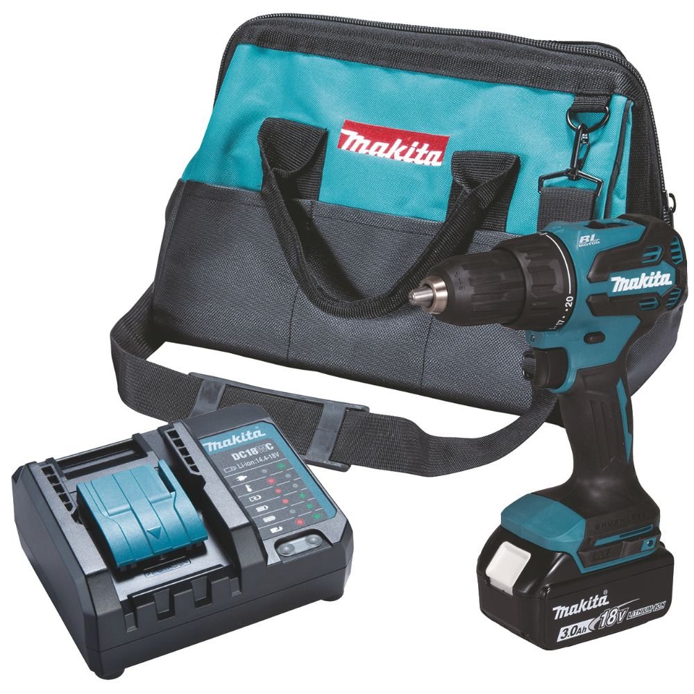 Parafusadeira Furadeira de Impacto 1/2 Pol 18V Brushless MAKITA-DHP490WF1B-P