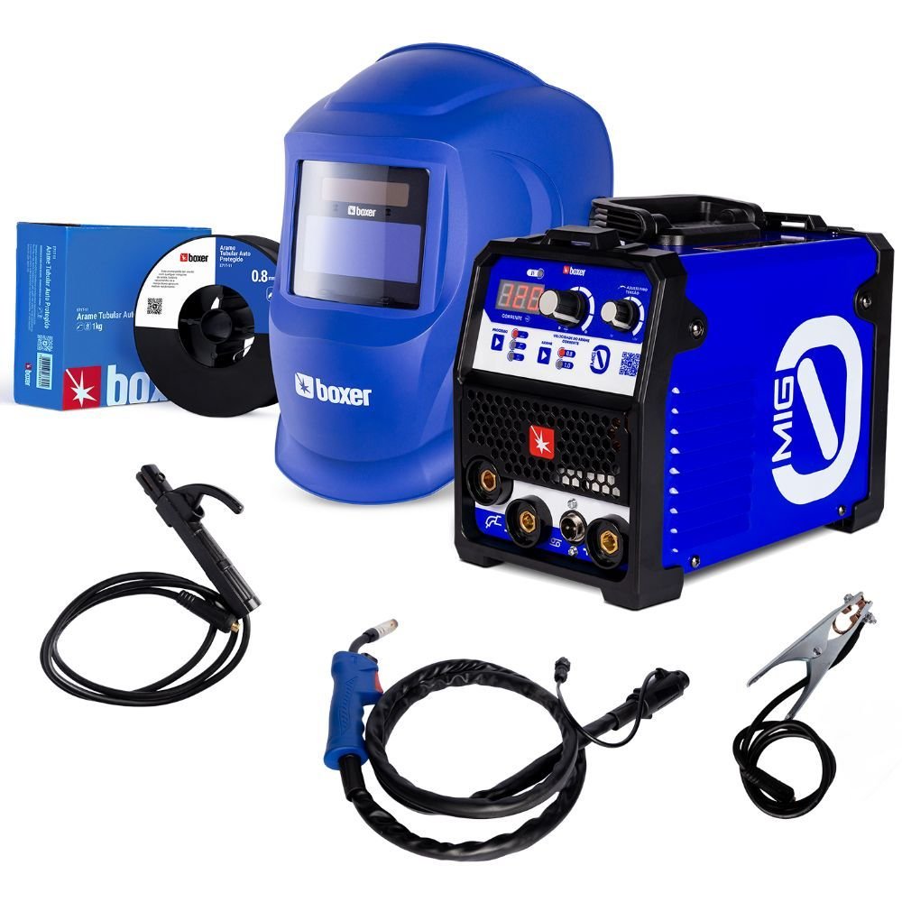 Máquina de Solda Inversora Multiprocesso MIG 0 Sem Gás 120A Boxer