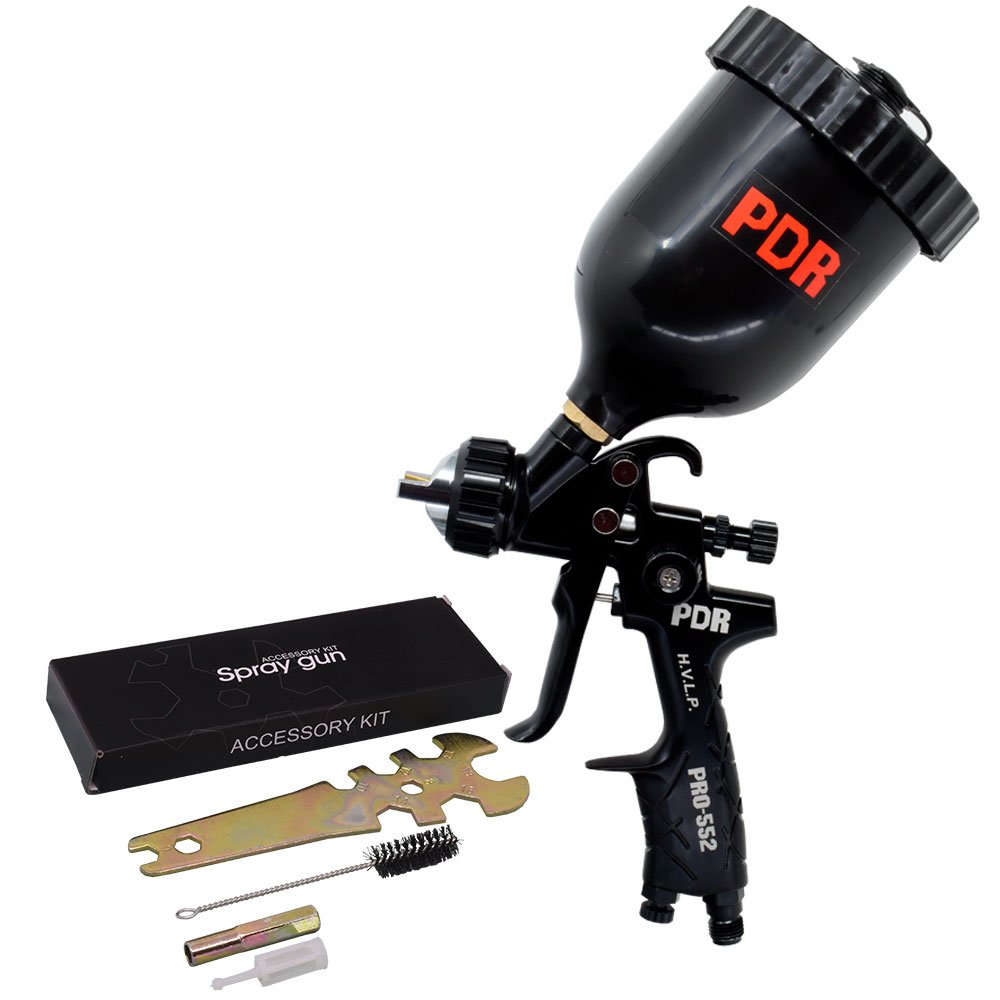 Pistola para Pintura HVLP 1,4mm Copo Preto 600ml PDR-PRO-552
